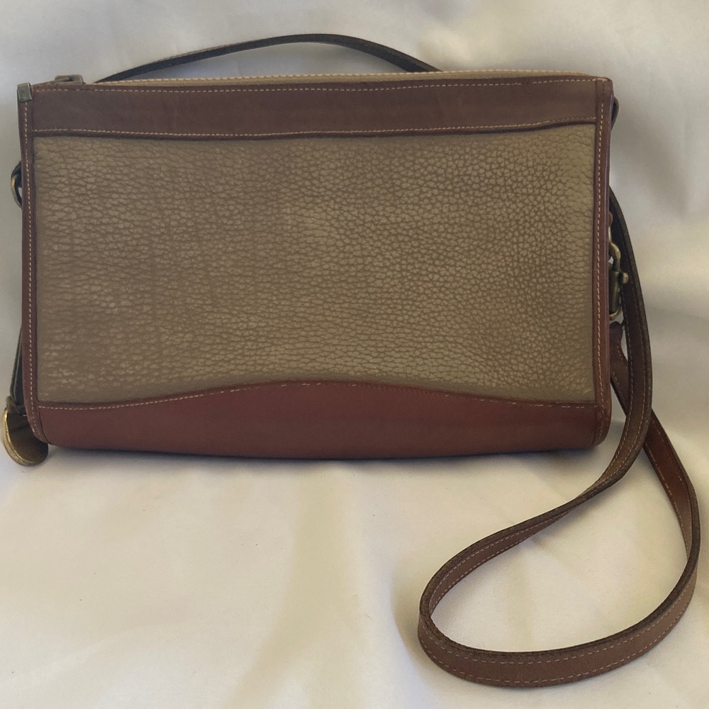 Vintage Dooney & Bourke Brown and Tan Crossbody Bag